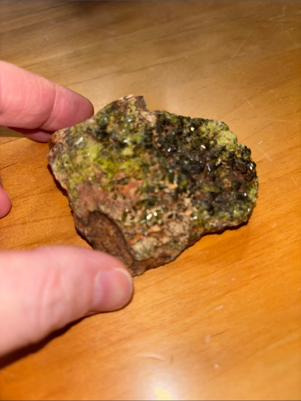 Raw Green Crystal Mineral Specimen – Possible Epidote